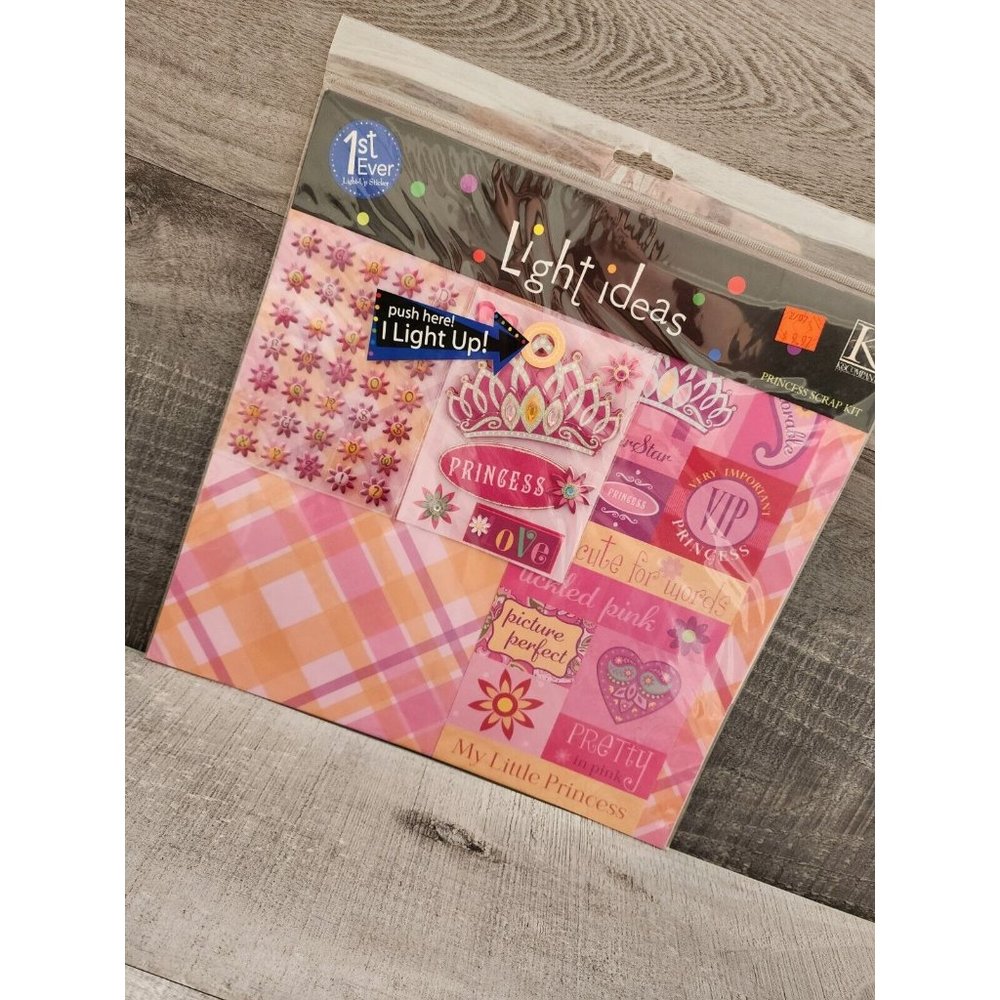 Princess Girl Scrapbook 12x12 Page Kit NEW K@Company Retired Needs Battery #45